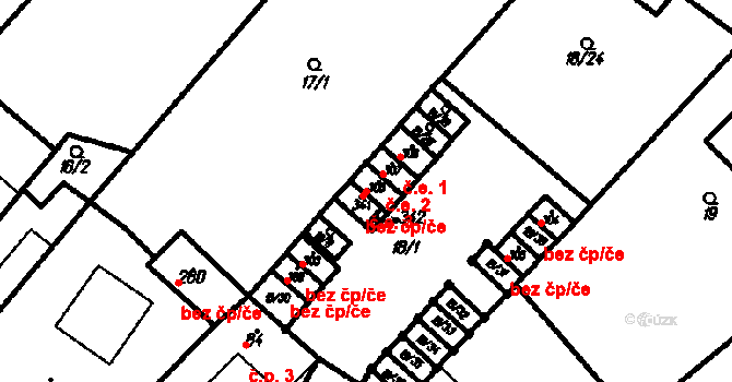 Kloboučky 3, Bučovice na parcele st. 308 v KÚ Kloboučky, Katastrální mapa