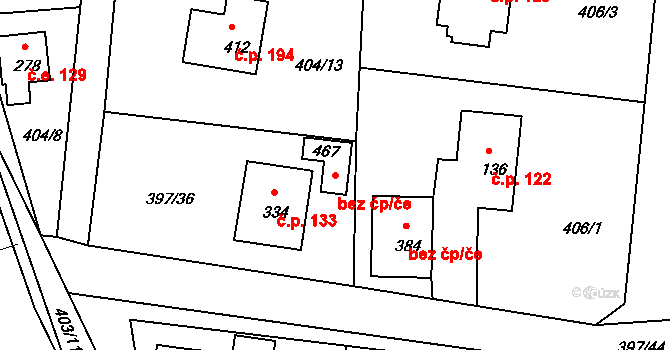 Čižice 94719527 na parcele st. 467 v KÚ Čižice, Katastrální mapa