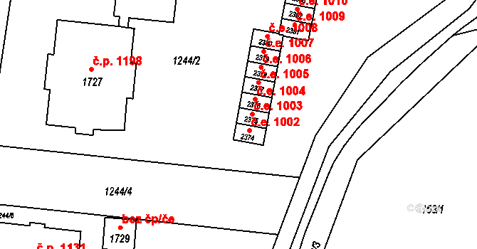 Lipník nad Bečvou I-Město 1003, Lipník nad Bečvou na parcele st. 2375 v KÚ Lipník nad Bečvou, Katastrální mapa