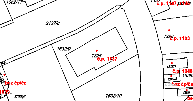 Šumperk 1137 na parcele st. 1225 v KÚ Šumperk, Katastrální mapa