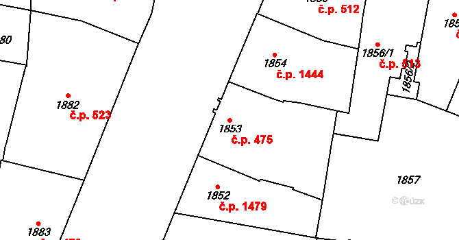 Nové Město 475, Praha na parcele st. 1853 v KÚ Nové Město, Katastrální mapa