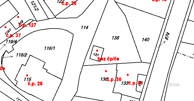 Děhylov 38067528 na parcele st. 137 v KÚ Děhylov, Katastrální mapa