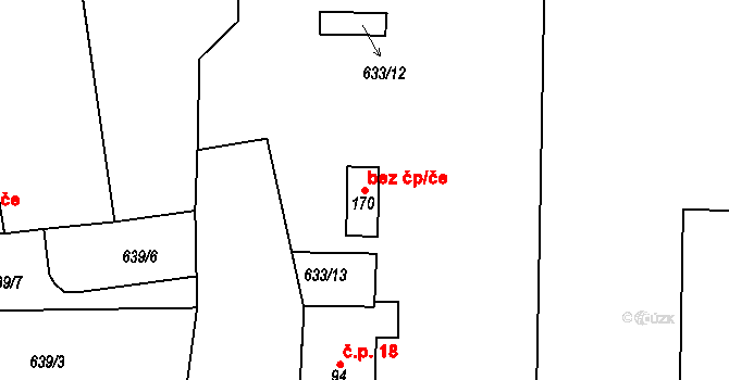 Čachovice 41845528 na parcele st. 170 v KÚ Čachovice, Katastrální mapa