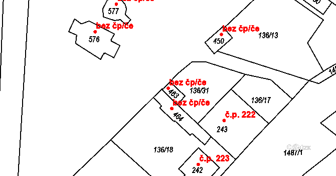 Lhenice 42163528 na parcele st. 463 v KÚ Lhenice, Katastrální mapa