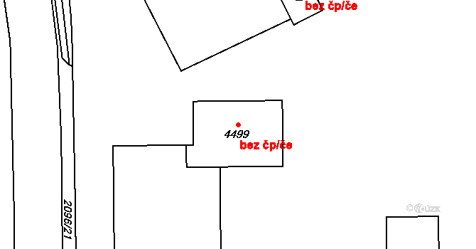 Šumperk 42713528 na parcele st. 4499 v KÚ Šumperk, Katastrální mapa