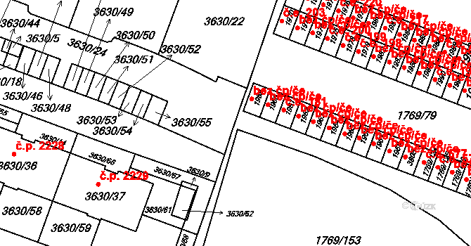 Tachov 44078528 na parcele st. 1959 v KÚ Tachov, Katastrální mapa