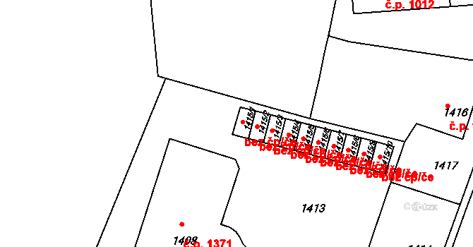 Tachov 44090528 na parcele st. 1415/1 v KÚ Tachov, Katastrální mapa