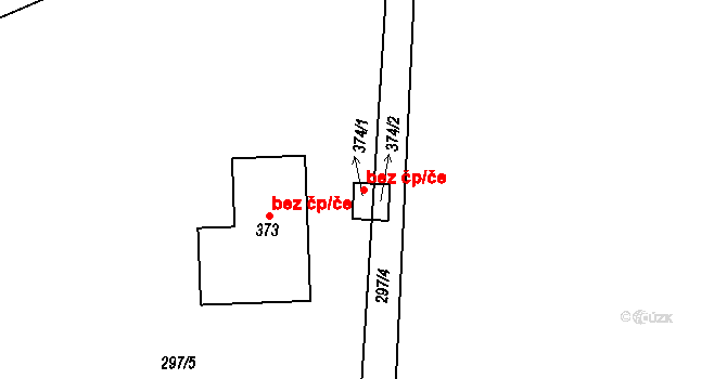 Bozkov 44715528 na parcele st. 374/1 v KÚ Bozkov, Katastrální mapa