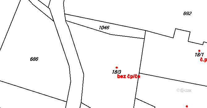 Žďár nad Metují 47811528 na parcele st. 18/3 v KÚ Žďár nad Metují, Katastrální mapa