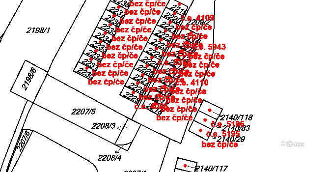 Ústí nad Labem 49871528 na parcele st. 2216 v KÚ Střekov, Katastrální mapa