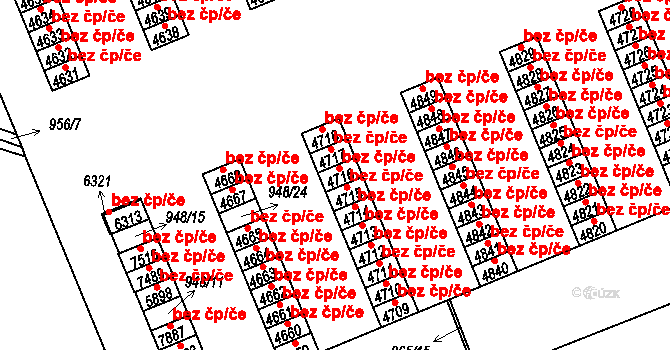 Třebíč 50431528 na parcele st. 4716 v KÚ Třebíč, Katastrální mapa