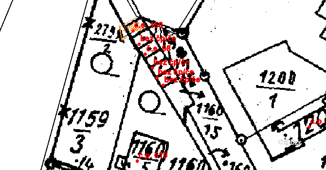 Kostelec na Hané 105716529 na parcele st. 1160/6 v KÚ Kostelec na Hané, Katastrální mapa