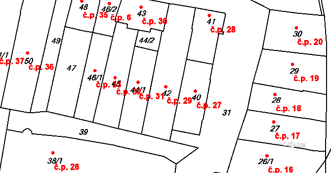 Frýdek 29, Frýdek-Místek, Katastrální mapa