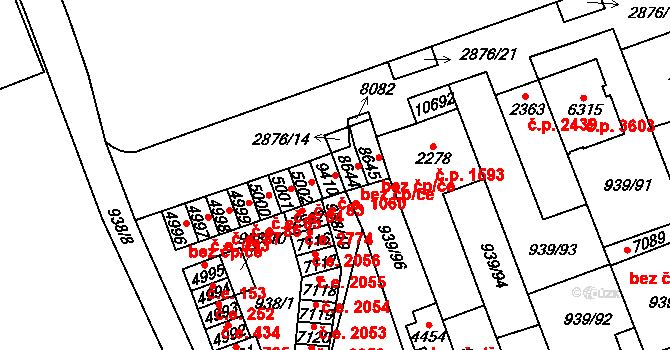 Hodonín 1060 na parcele st. 9410 v KÚ Hodonín, Katastrální mapa