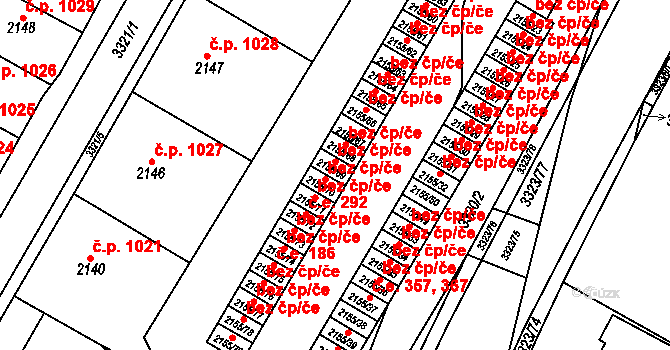 Mikulov 294 na parcele st. 2155/70 v KÚ Mikulov na Moravě, Katastrální mapa