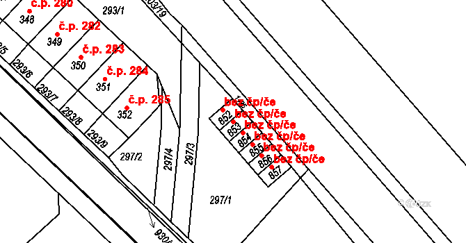 Hostinné 41292529 na parcele st. 853 v KÚ Hostinné, Katastrální mapa