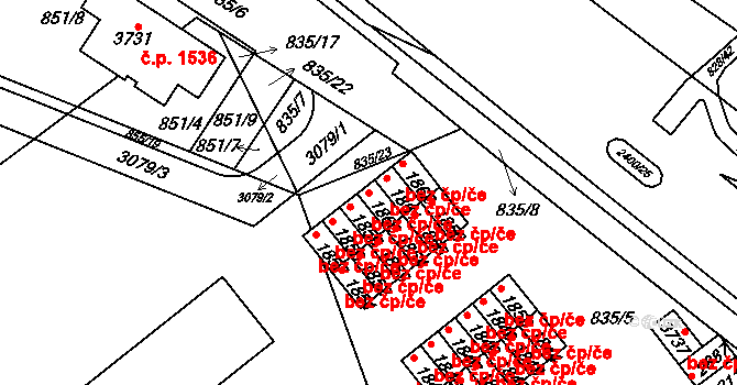 Ústí nad Orlicí 45516529 na parcele st. 1860 v KÚ Ústí nad Orlicí, Katastrální mapa