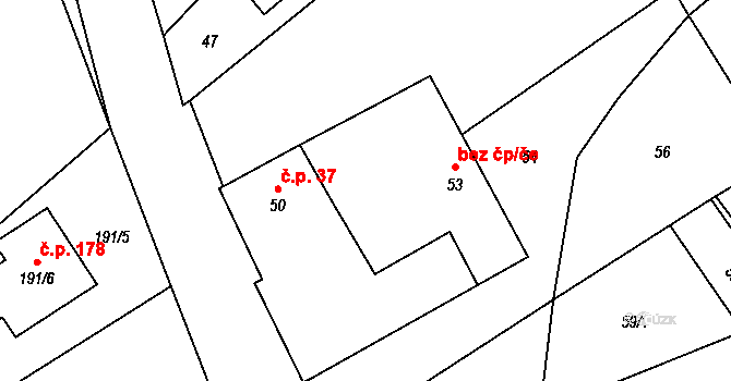 Suchdol nad Lužnicí 47530529 na parcele st. 53 v KÚ Klikov, Katastrální mapa