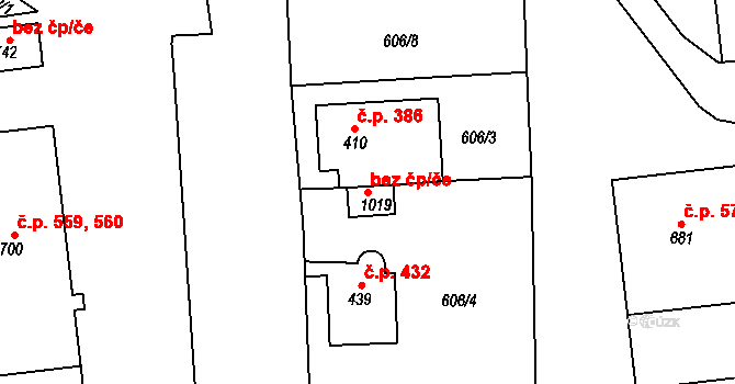 Krupka 47773529 na parcele st. 1019 v KÚ Bohosudov, Katastrální mapa