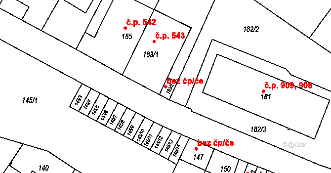 Praha 11 73965529 na parcele st. 183/2 v KÚ Podolí, Katastrální mapa