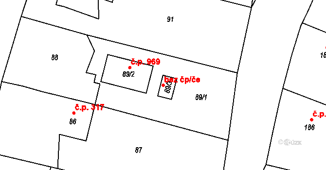 Studénka 78756529 na parcele st. 89/3 v KÚ Studénka nad Odrou, Katastrální mapa