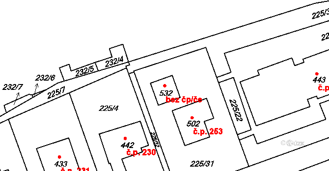 Trstěnice 82018529 na parcele st. 532 v KÚ Trstěnice u Litomyšle, Katastrální mapa