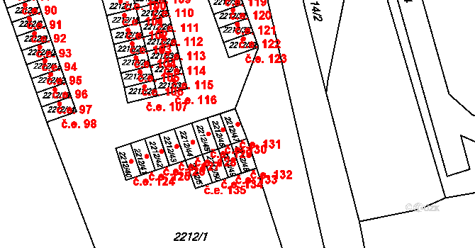 Klášterec nad Ohří 131 na parcele st. 2212/47 v KÚ Klášterec nad Ohří, Katastrální mapa