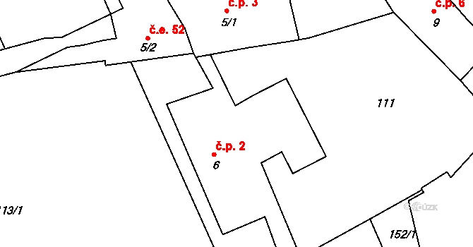 Kobylí a Plchov 2, Bystřice na parcele st. 6 v KÚ Kobylí, Katastrální mapa