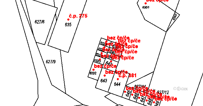 Jince 38639530 na parcele st. 632/4 v KÚ Jince, Katastrální mapa