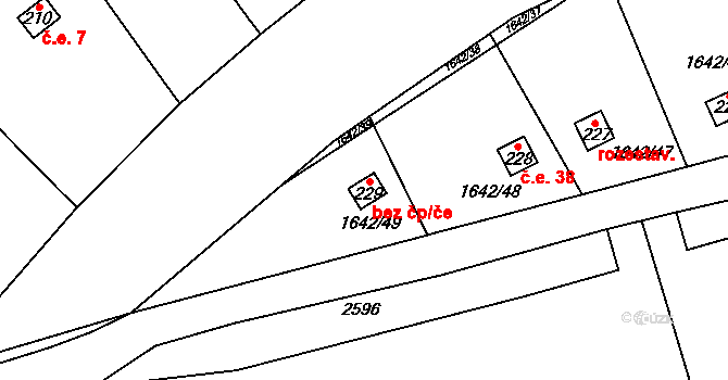Horní Lhota 39, Katastrální mapa