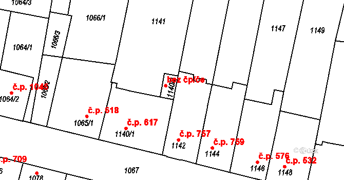 Nýřany 39623530 na parcele st. 1140/2 v KÚ Nýřany, Katastrální mapa
