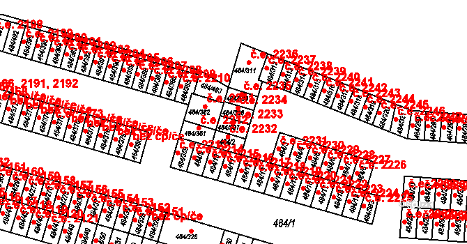 Havířov 48255530 na parcele st. 484/307 v KÚ Bludovice, Katastrální mapa