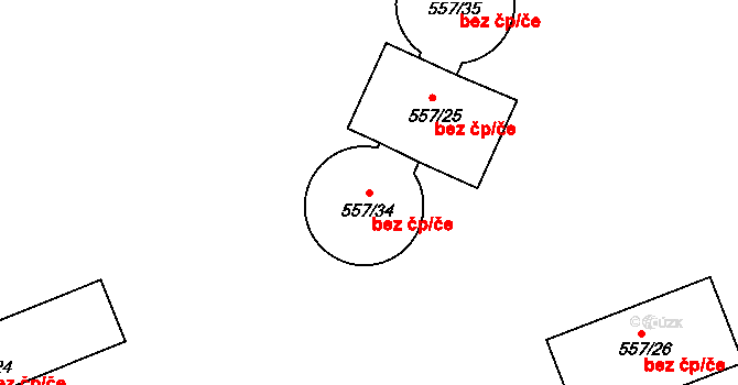 Ústí nad Labem 49262530 na parcele st. 557/34 v KÚ Neštěmice, Katastrální mapa