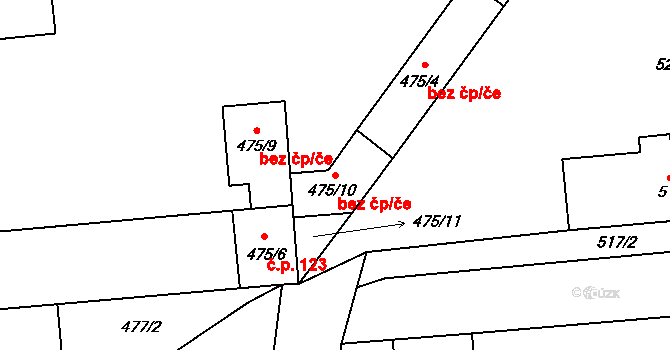 Postřelmov 88073530 na parcele st. 475/10 v KÚ Postřelmov, Katastrální mapa