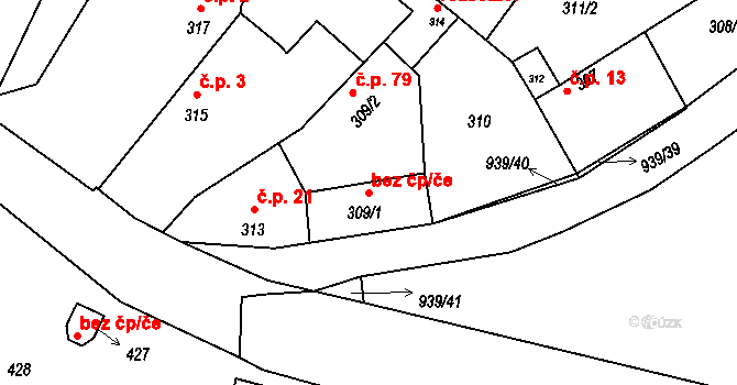 Šindlovy Dvory 95, Litvínovice na parcele st. 461/4 v KÚ Litvínovice, Katastrální mapa