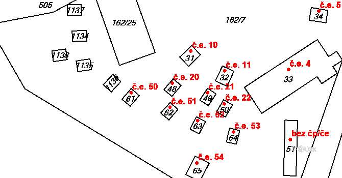 Beranovka 20, Teplá na parcele st. 48 v KÚ Beranovka, Katastrální mapa