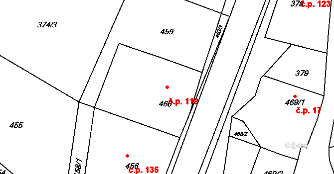Police 119 na parcele st. 460 v KÚ Police u Valašského Meziříčí, Katastrální mapa