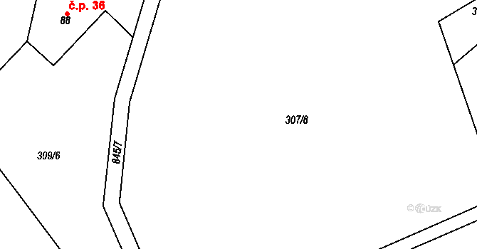 Hraničná 602, Janov nad Nisou, Katastrální mapa