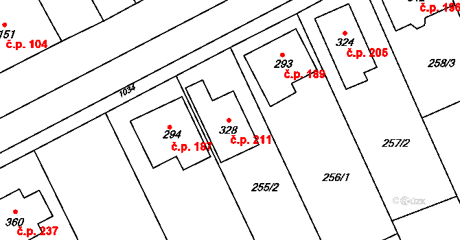 Štarnov 211 na parcele st. 328 v KÚ Štarnov, Katastrální mapa
