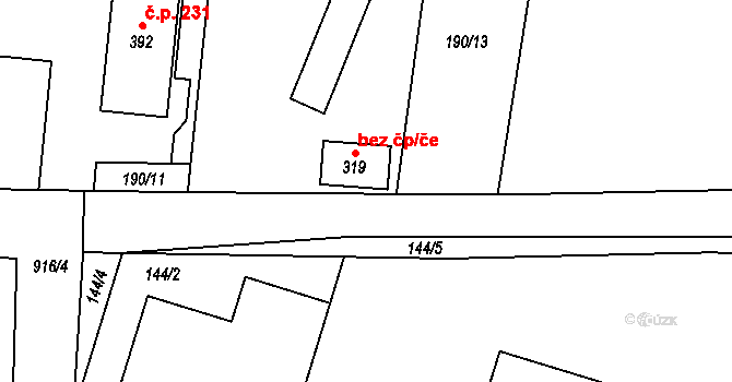 Lukavice 41748531 na parcele st. 319 v KÚ Lukavice, Katastrální mapa