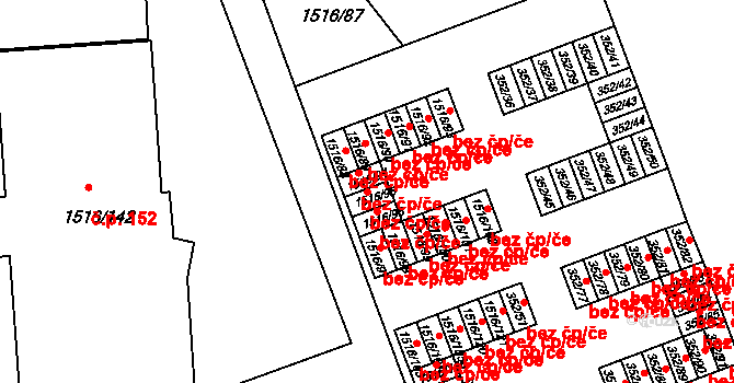 Březnice 43139531 na parcele st. 1516/95 v KÚ Březnice, Katastrální mapa