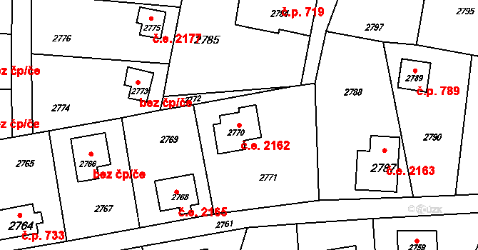 Horní Těrlicko 2162, Těrlicko na parcele st. 2770 v KÚ Horní Těrlicko, Katastrální mapa