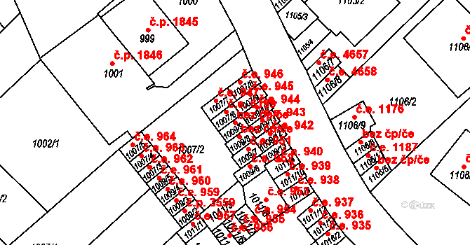 Ústí nad Labem 44740531 na parcele st. 1009/9 v KÚ Ústí nad Labem, Katastrální mapa