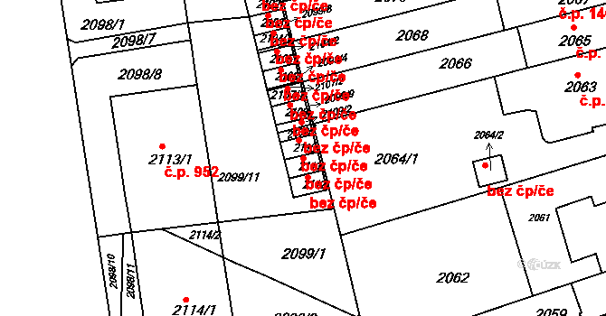 Brno 45550531 na parcele st. 2111 v KÚ Černá Pole, Katastrální mapa