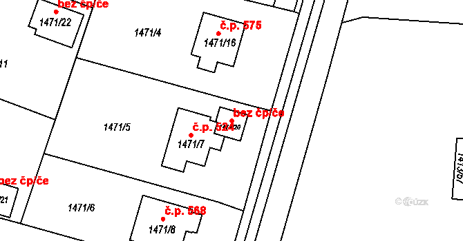 Třinec 46484531 na parcele st. 1471/20 v KÚ Třinec, Katastrální mapa