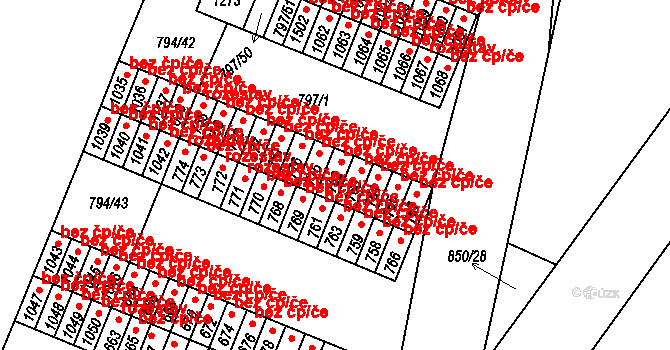 Lišov 46953531 na parcele st. 762 v KÚ Lišov, Katastrální mapa