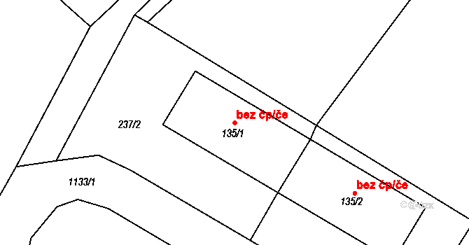 Náměšť nad Oslavou 48434531 na parcele st. 135/1 v KÚ Náměšť nad Oslavou, Katastrální mapa