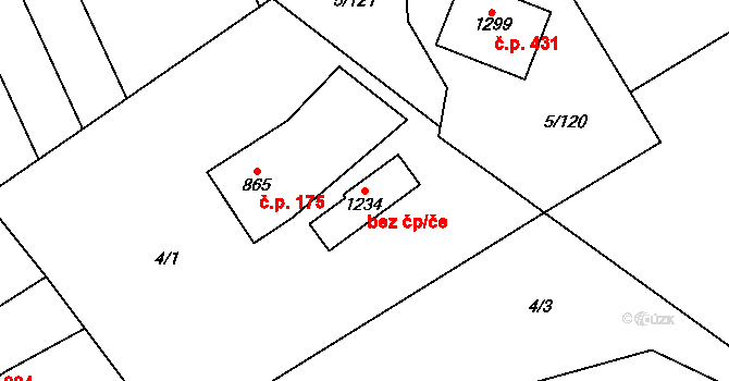 Halenkov 48851531 na parcele st. 1234 v KÚ Halenkov, Katastrální mapa