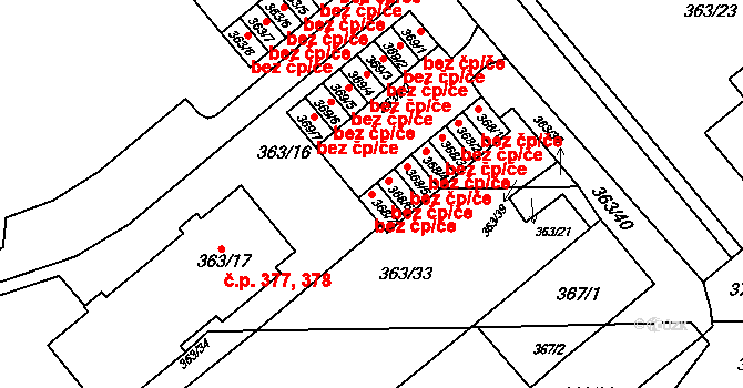 Rousínov 49707531 na parcele st. 368/7 v KÚ Rousínov u Vyškova, Katastrální mapa