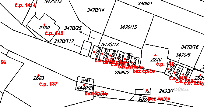 Kyjov 49884531 na parcele st. 2397 v KÚ Kyjov, Katastrální mapa